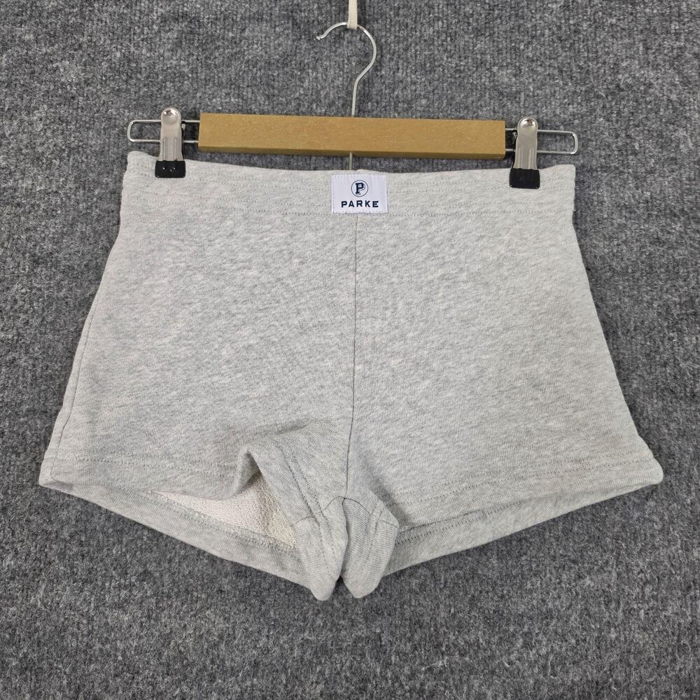 Parke Shorts Womens XS Boxer Sweatshorts French Terry Gray Lounge Summer Comfy